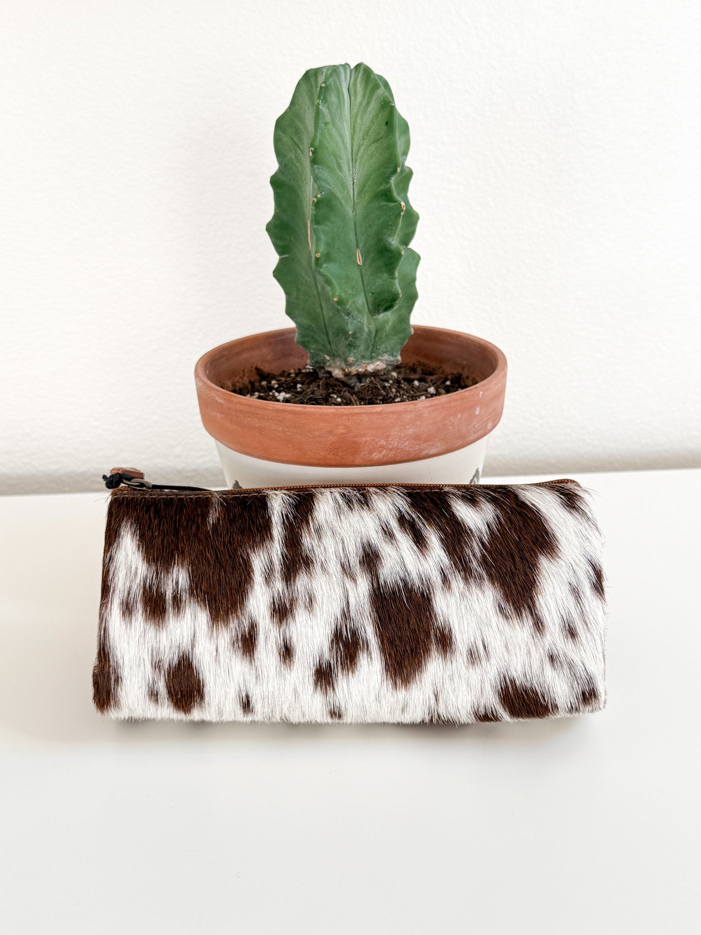 Genuine Cowhide Makeup Bag | Western Cosmetic Pouch