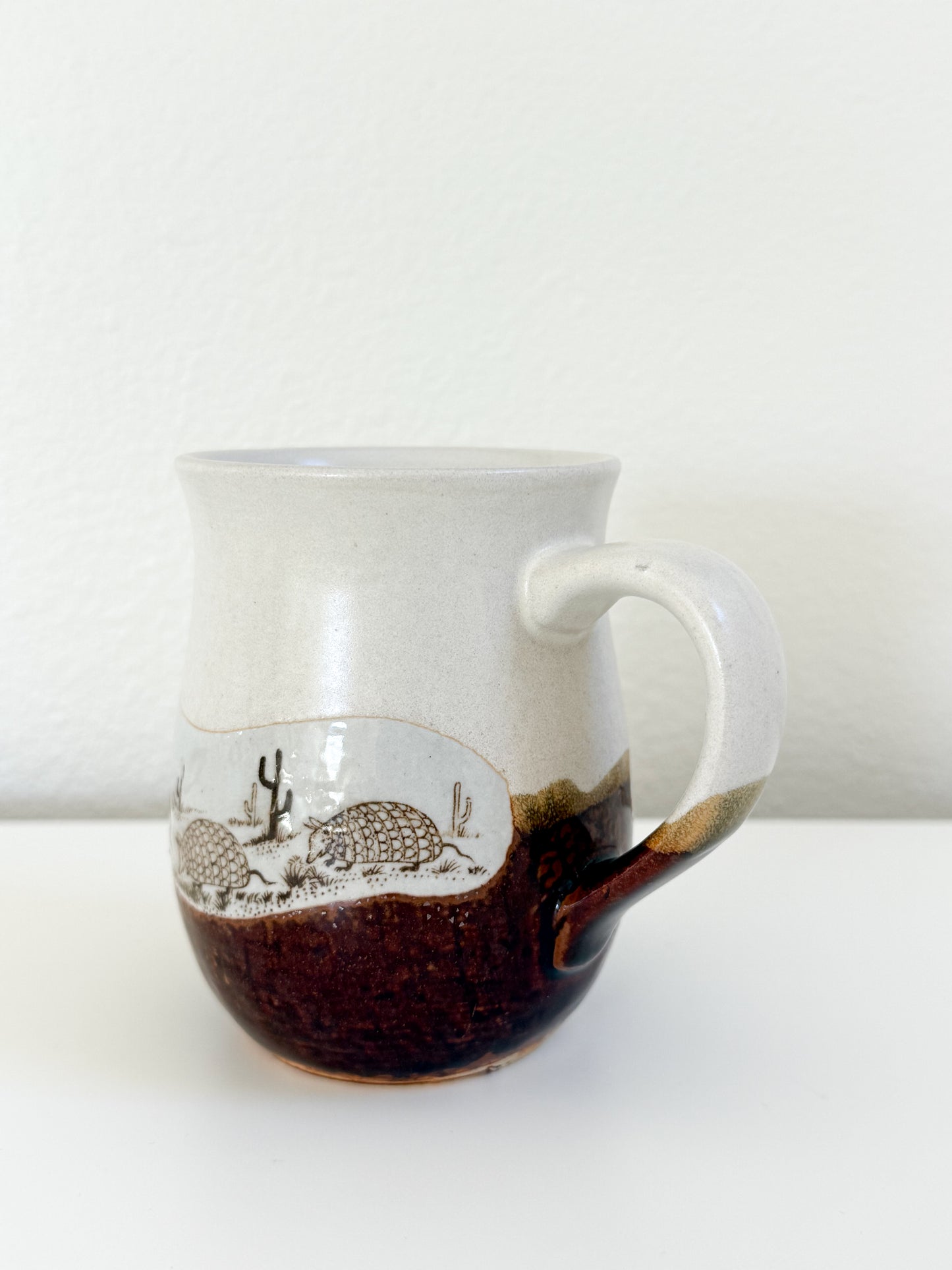 Vintage Stoneware Armadillo Mug