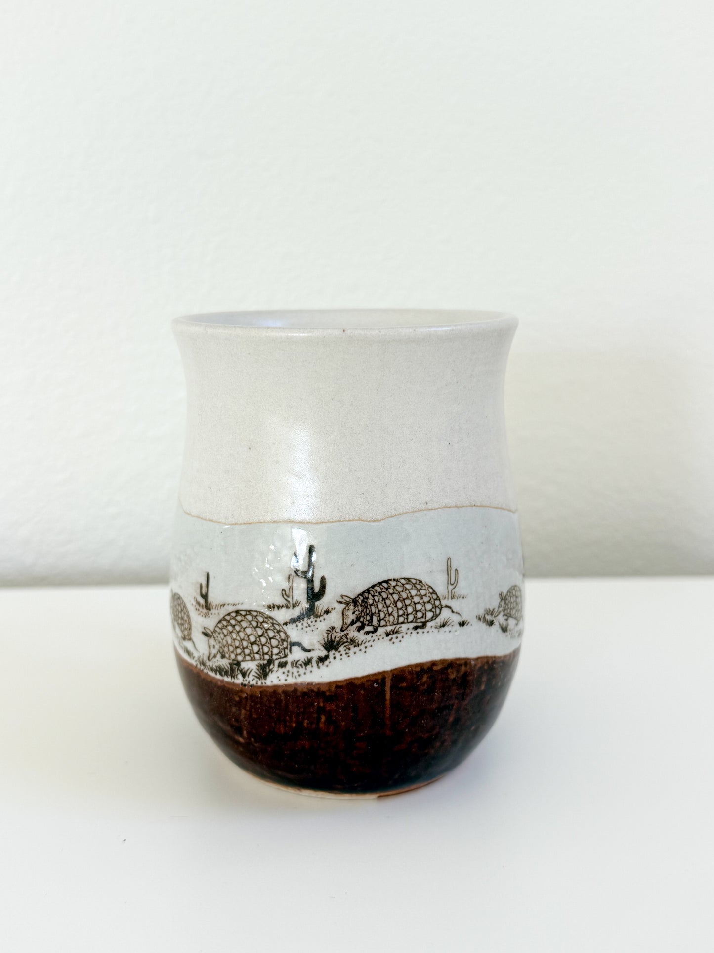Vintage Stoneware Armadillo Mug