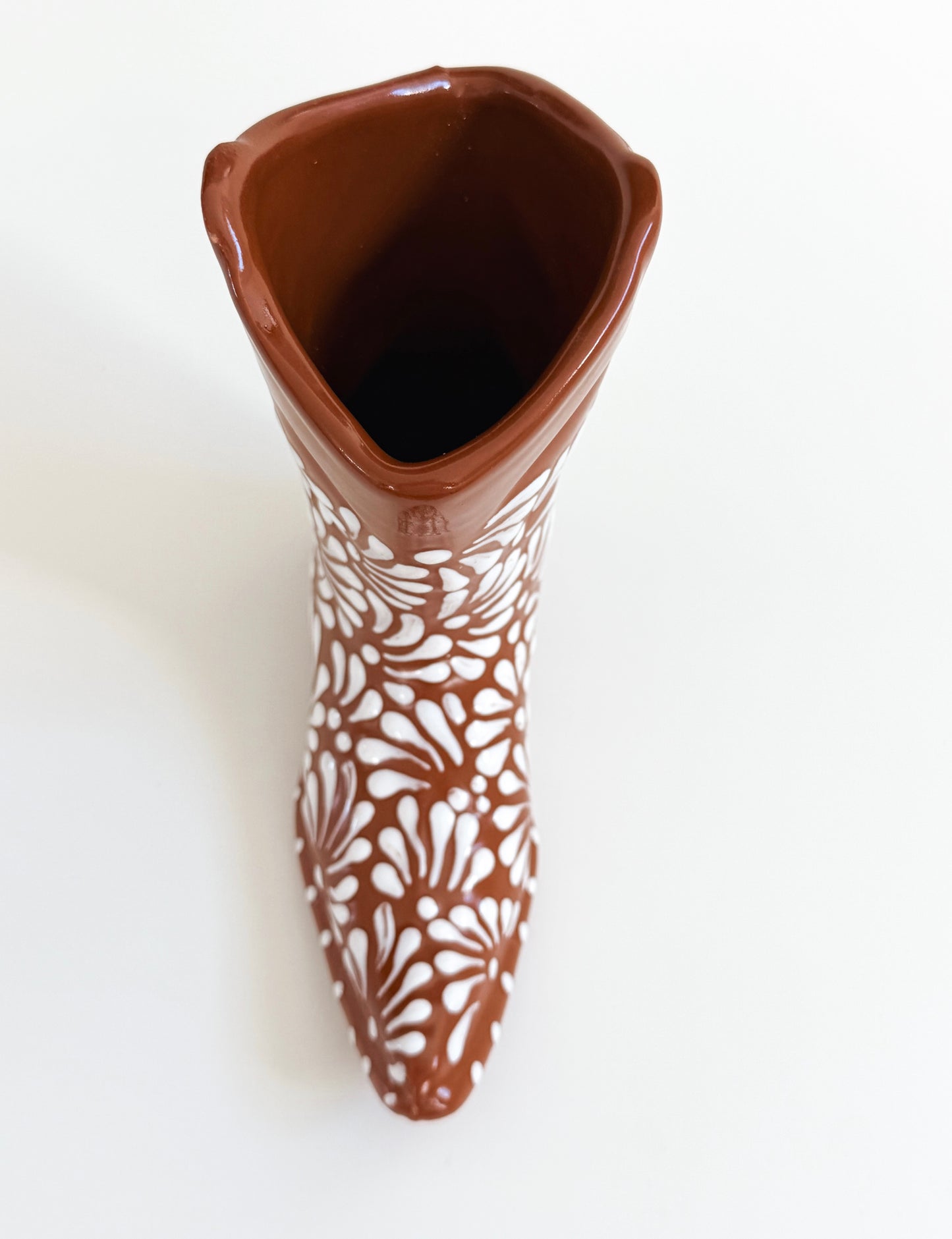 Talavera Cowboy Boot Vase | Western Boot Planter