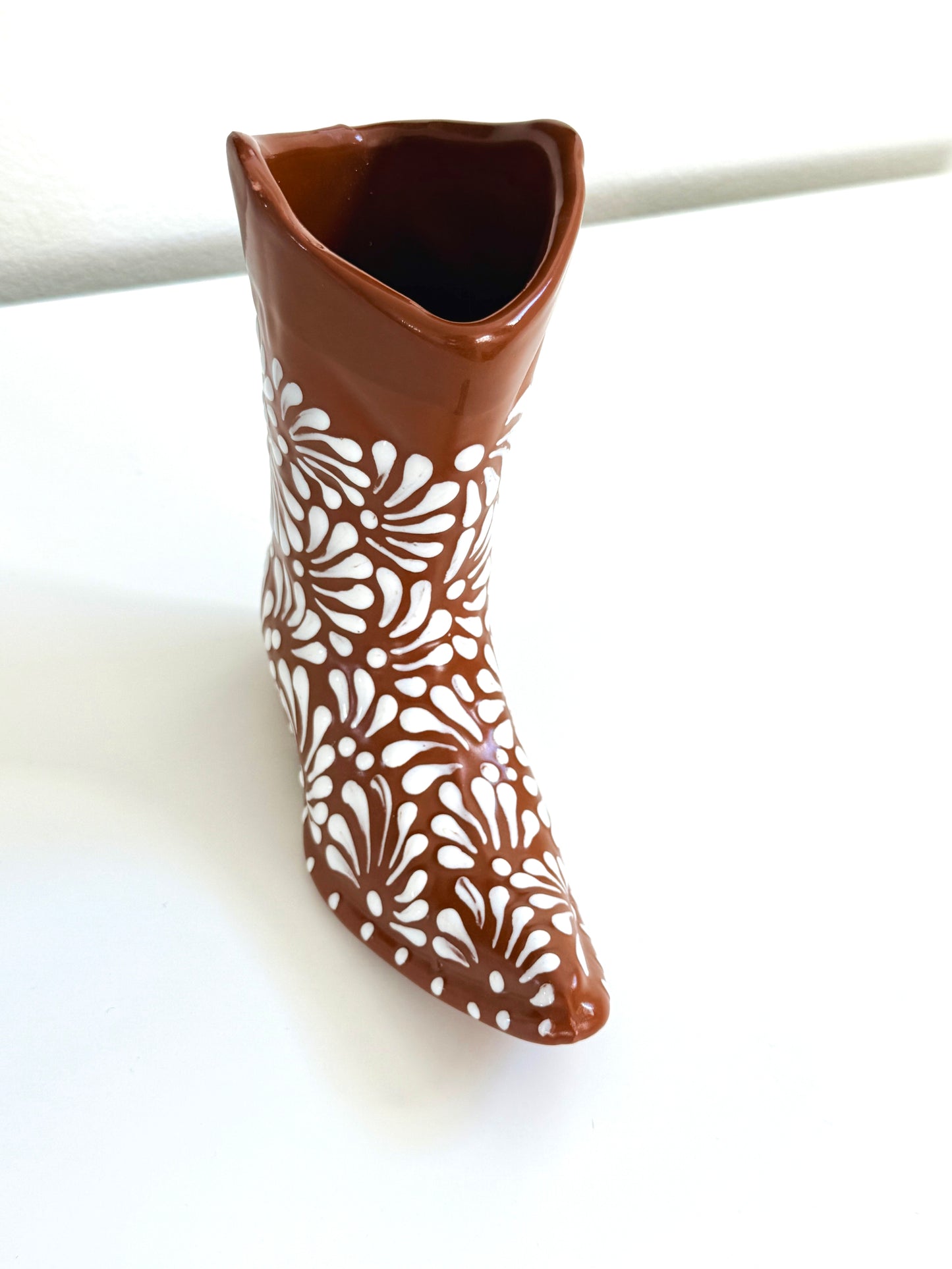 Talavera Cowboy Boot Vase | Western Boot Planter
