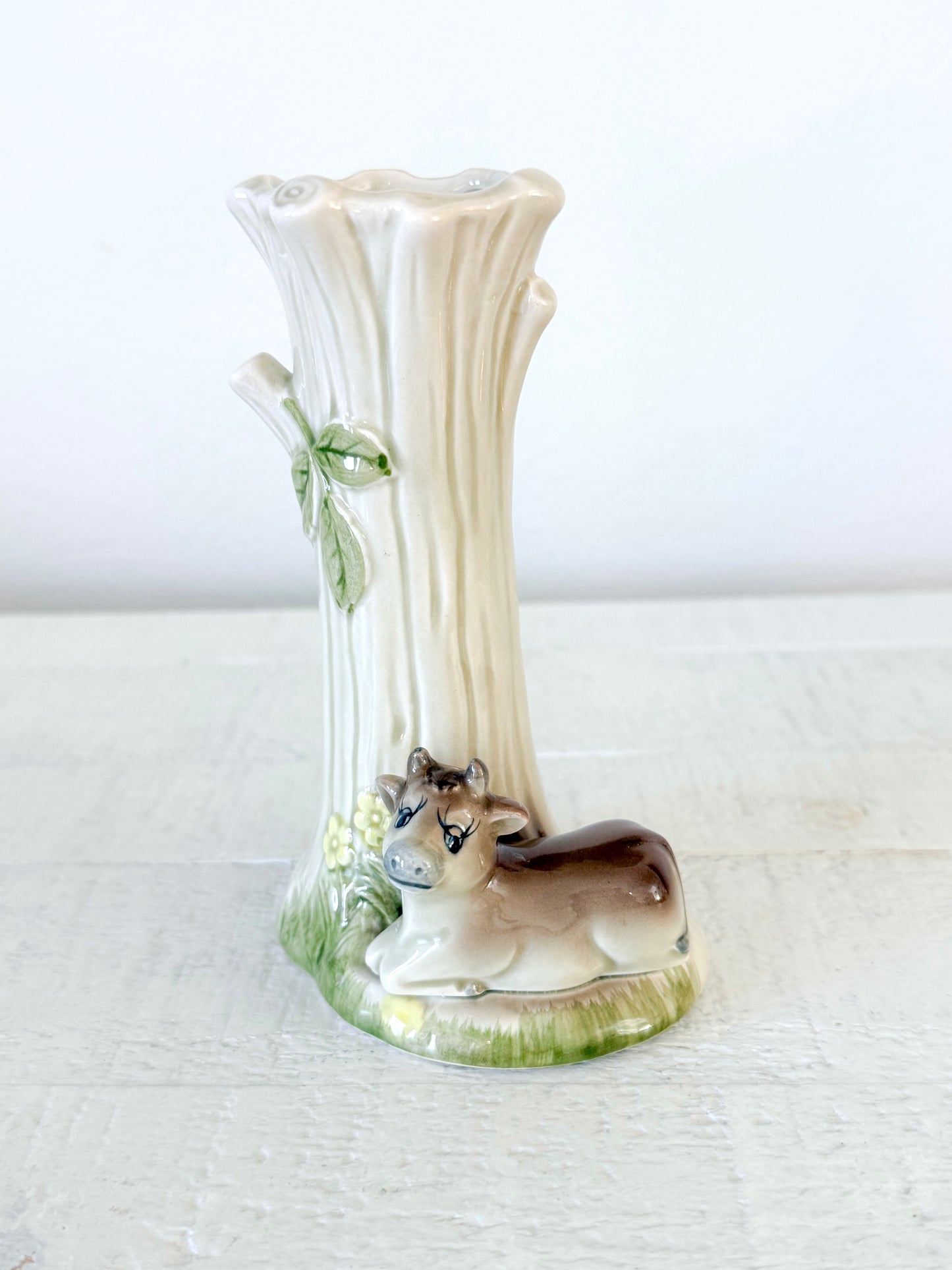 Vintage Cow Bud Vase