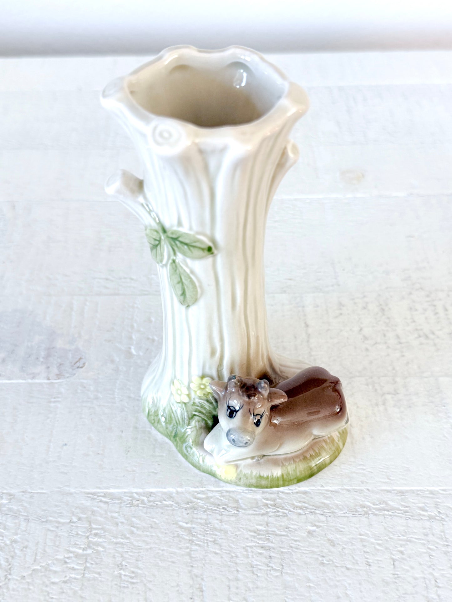 Vintage Cow Bud Vase