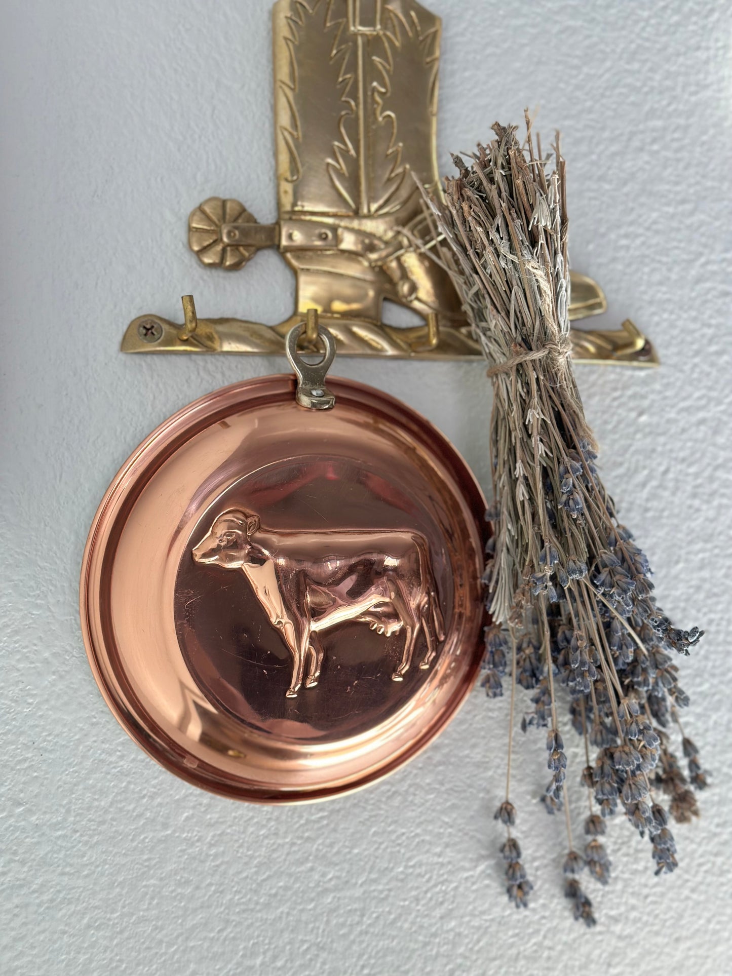 Vintage Copper Cow Mold