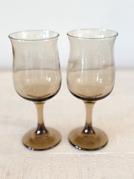 Vintage Tulip Wine Glasses