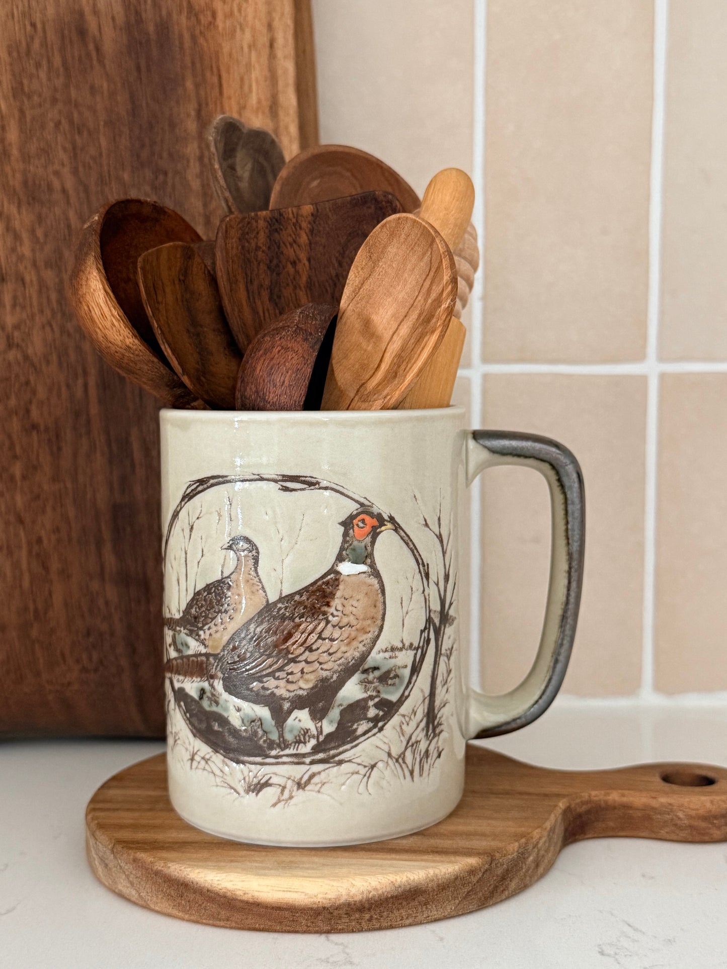 Vintage Pheasant Mug | Otagiri Stoneware Mug