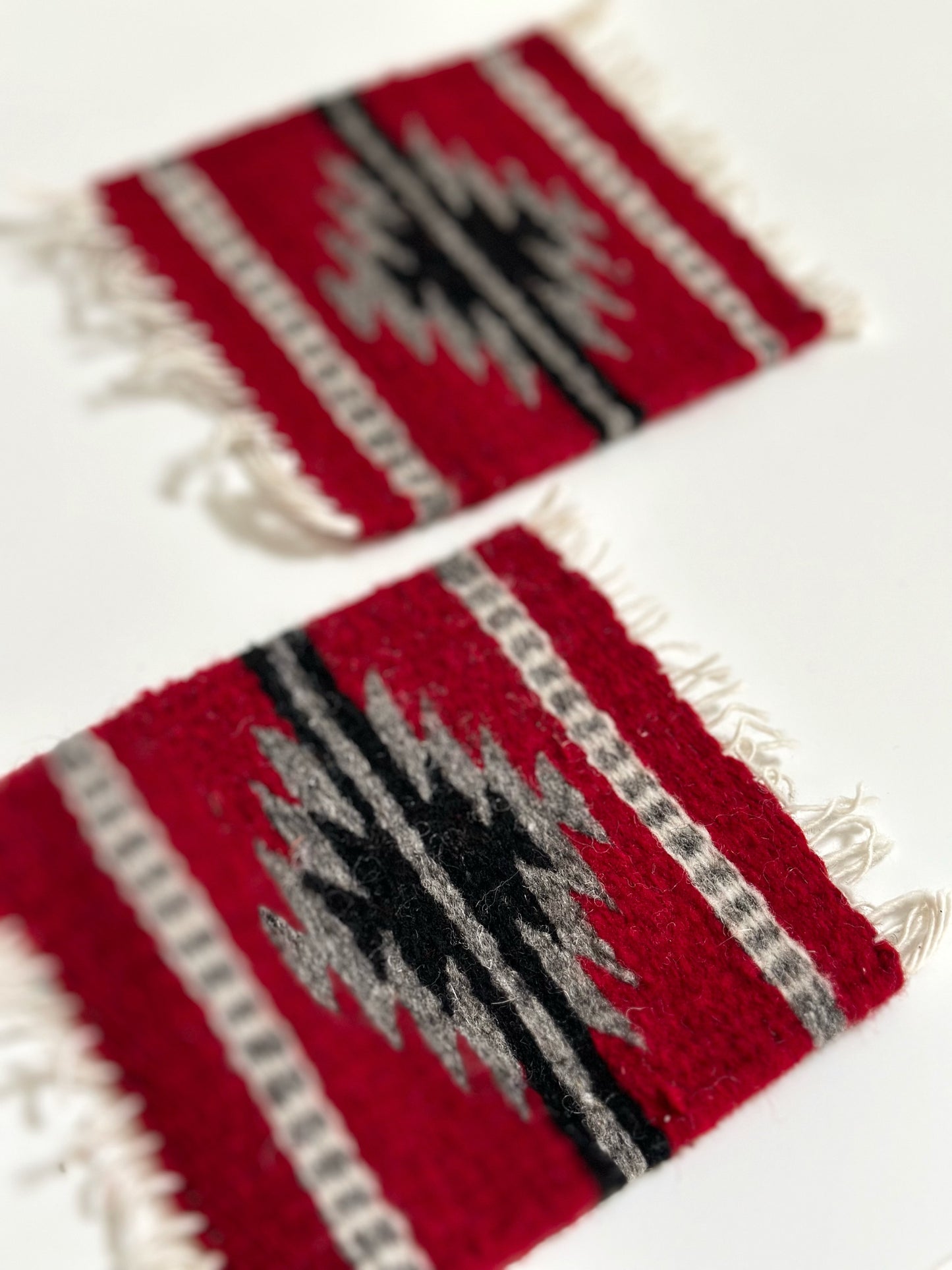 Southwest Coaster Set (Red & Gray)