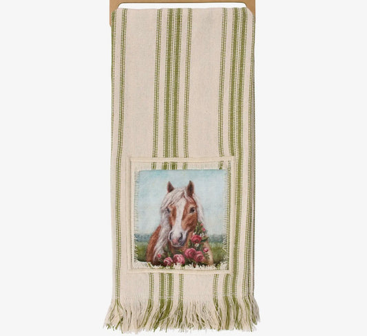 Floral Pony Kitchen Towel | Western Equestrian Tea Towel
