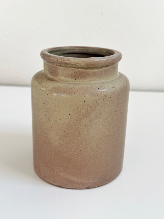 Stoneware Mustard Crock (Tan)