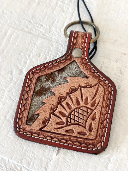 Tooled Bloom Keychain