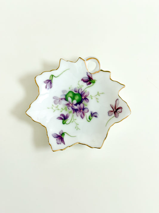 Vintage Floral Trinket Dish