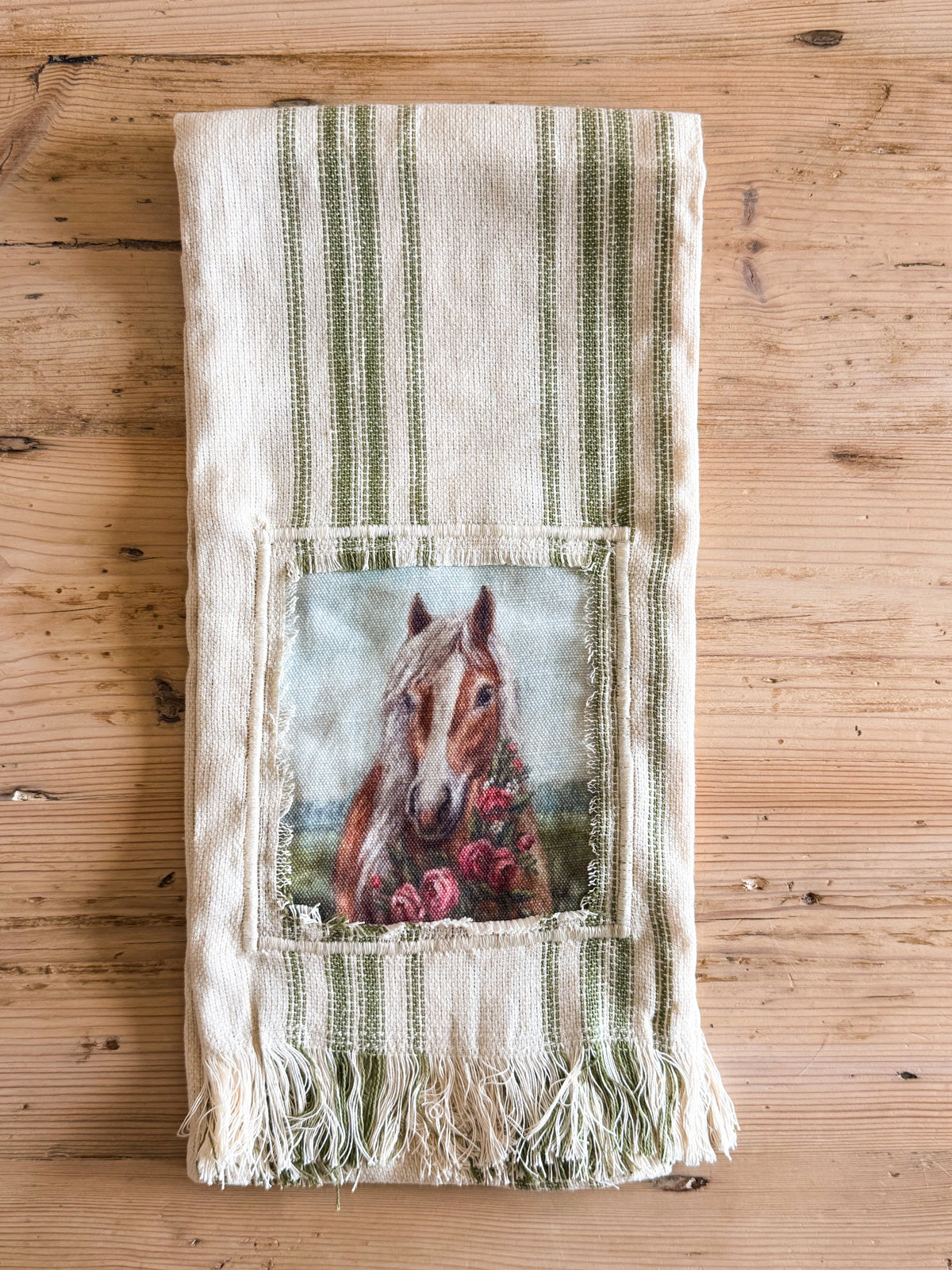 Floral Pony Kitchen Towel | Western Equestrian Tea Towel