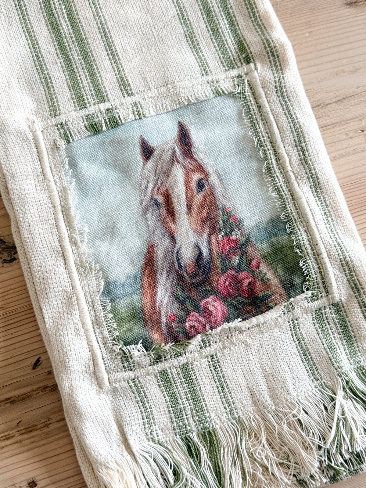 Floral Pony Kitchen Towel | Western Equestrian Tea Towel