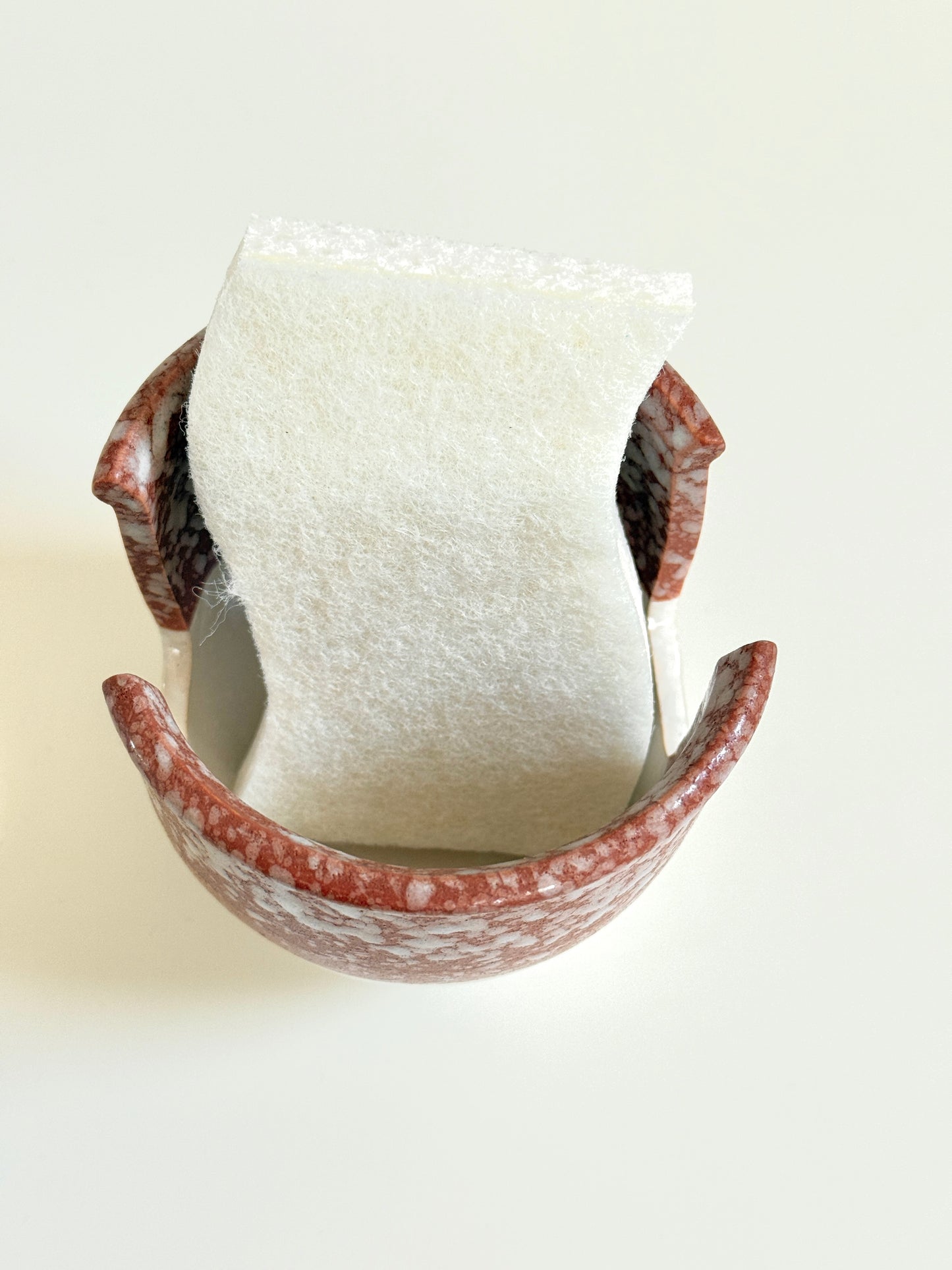Stoneware Sponge/Napkin Holder (Terracotta)