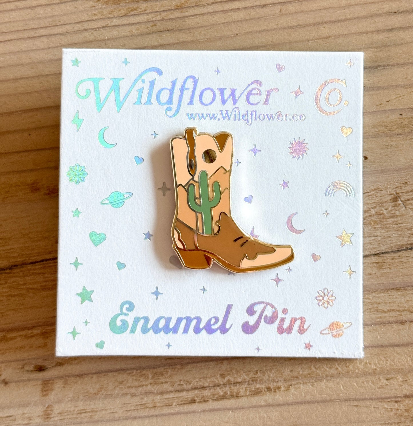 Desert Cowgirl Boot Pin (Clay)