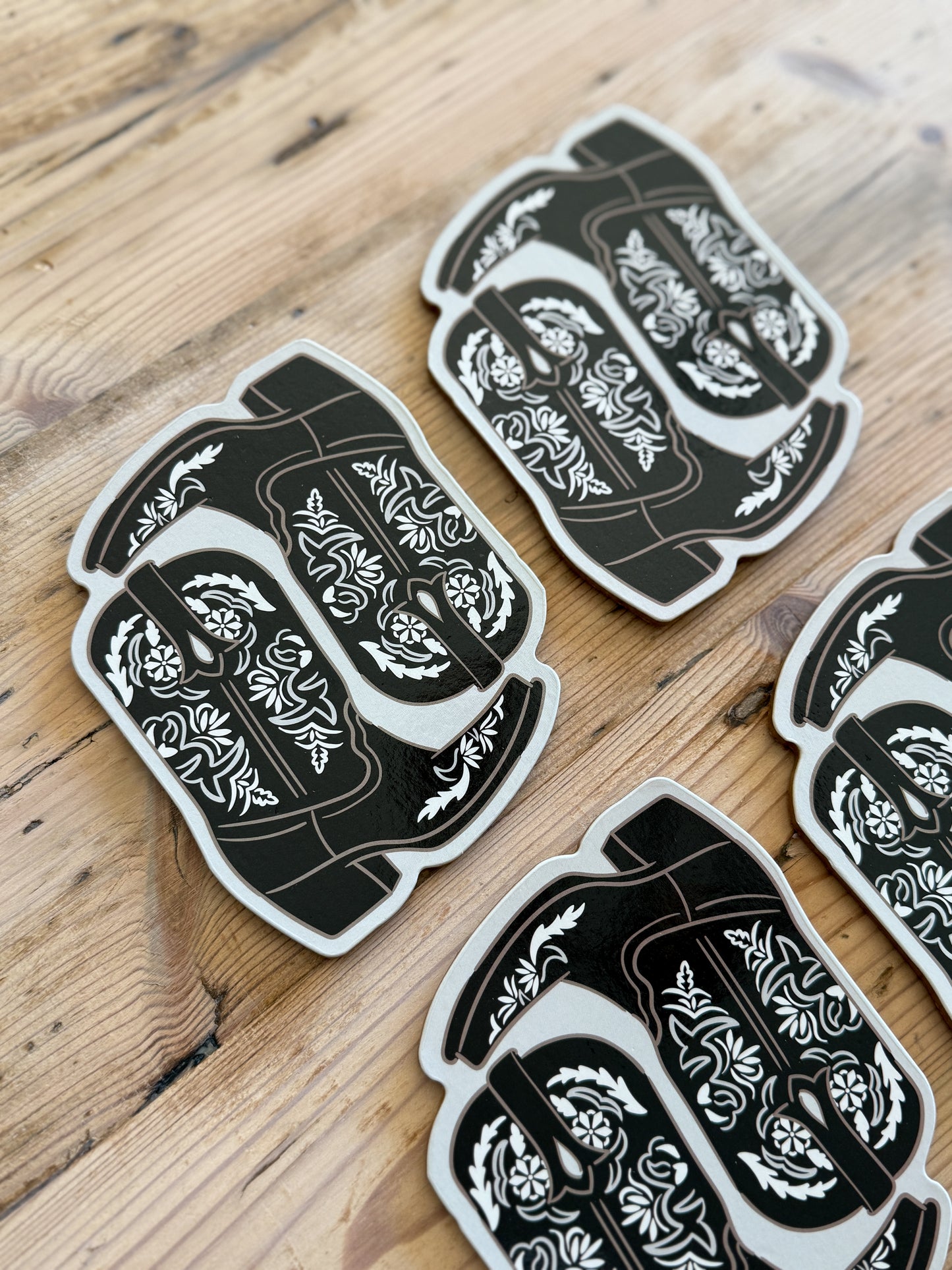 Cowboy Boot Coasters