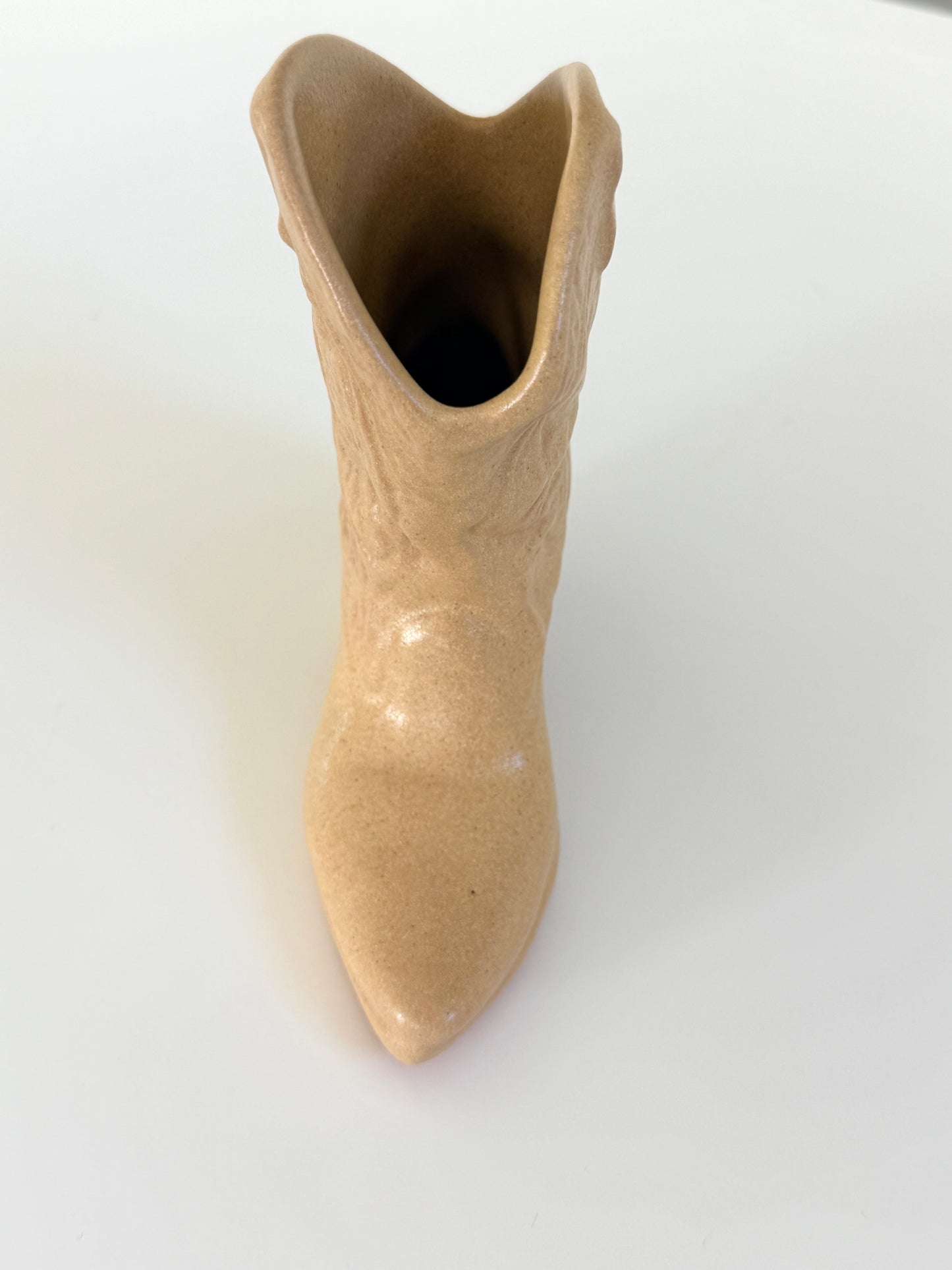 Vintage Frankoma Boot Vase | Western Pottery Decor