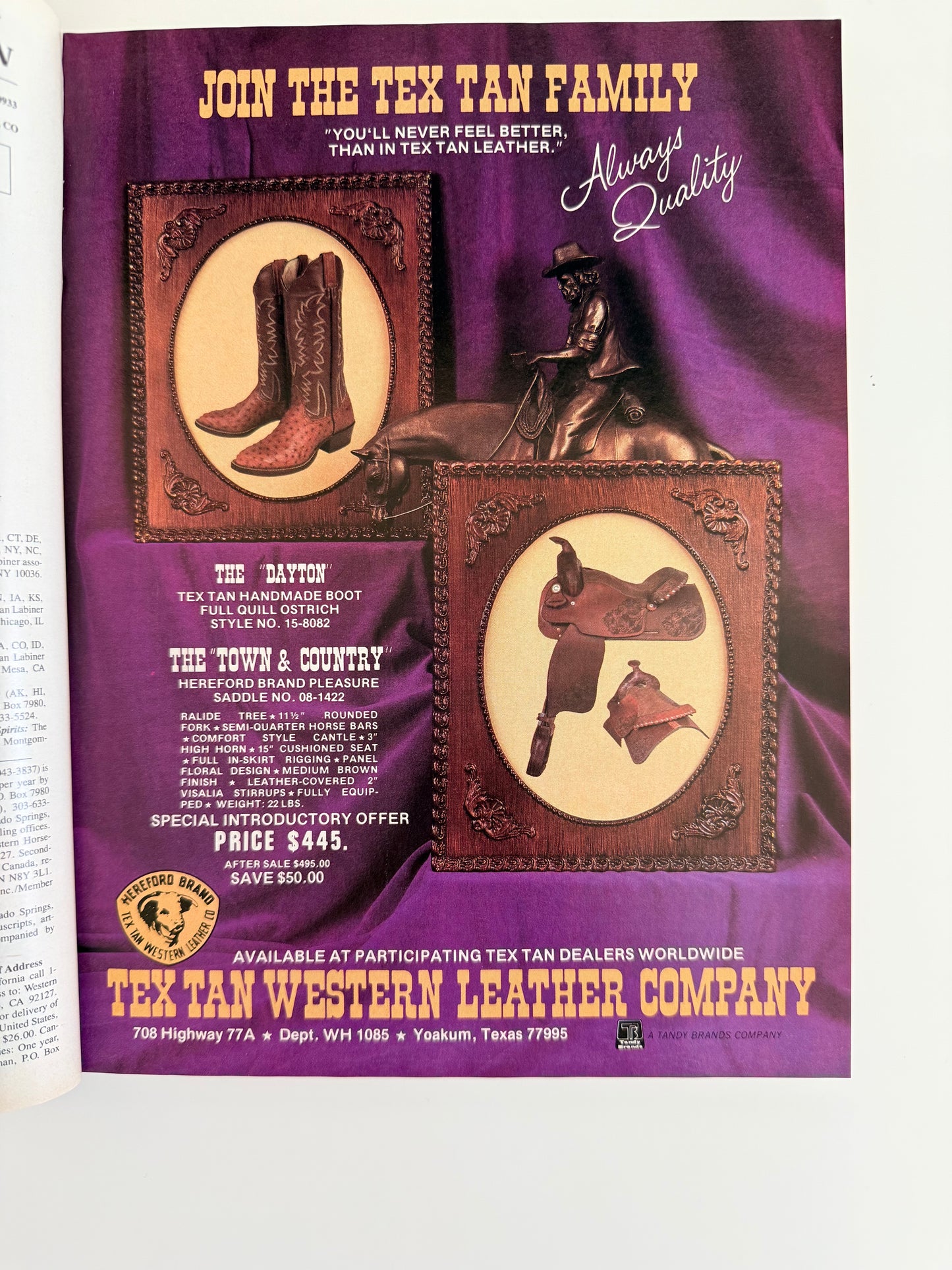 Vintage Western Horseman Magazine 1985