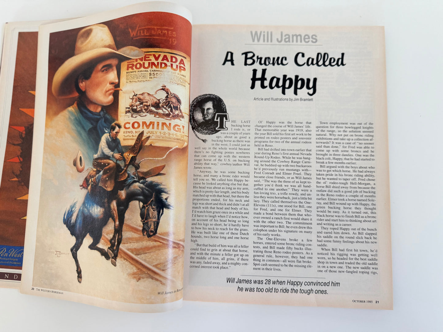 Vintage Western Horseman Magazine 1985