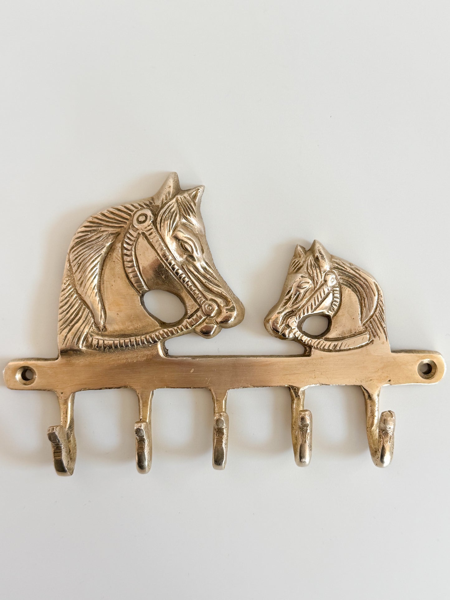 Vintage Brass Horse Hook