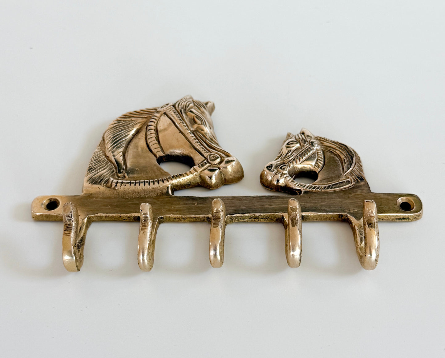 Vintage Brass Horse Hook