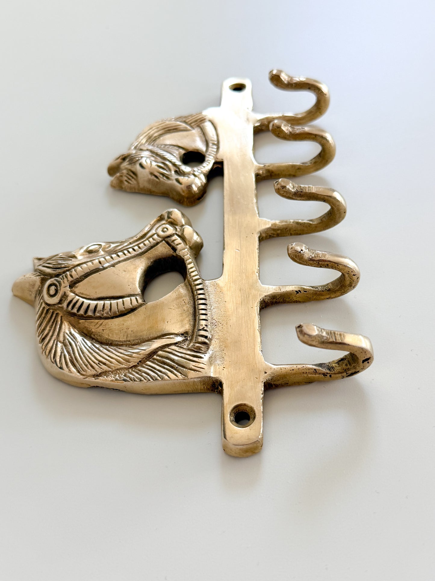Vintage Brass Horse Hook