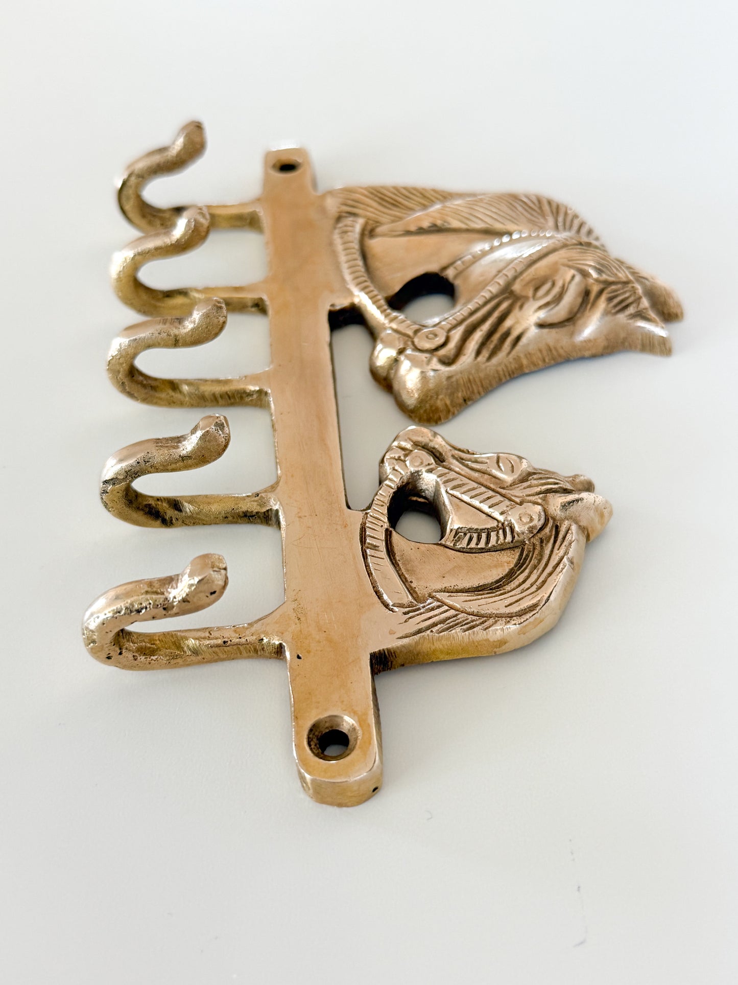 Vintage Brass Horse Hook