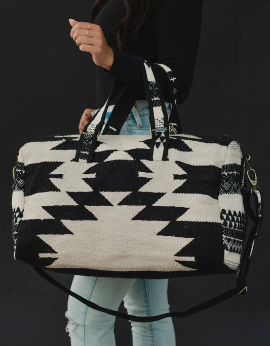 Aztec Duffle (Black & Cream)