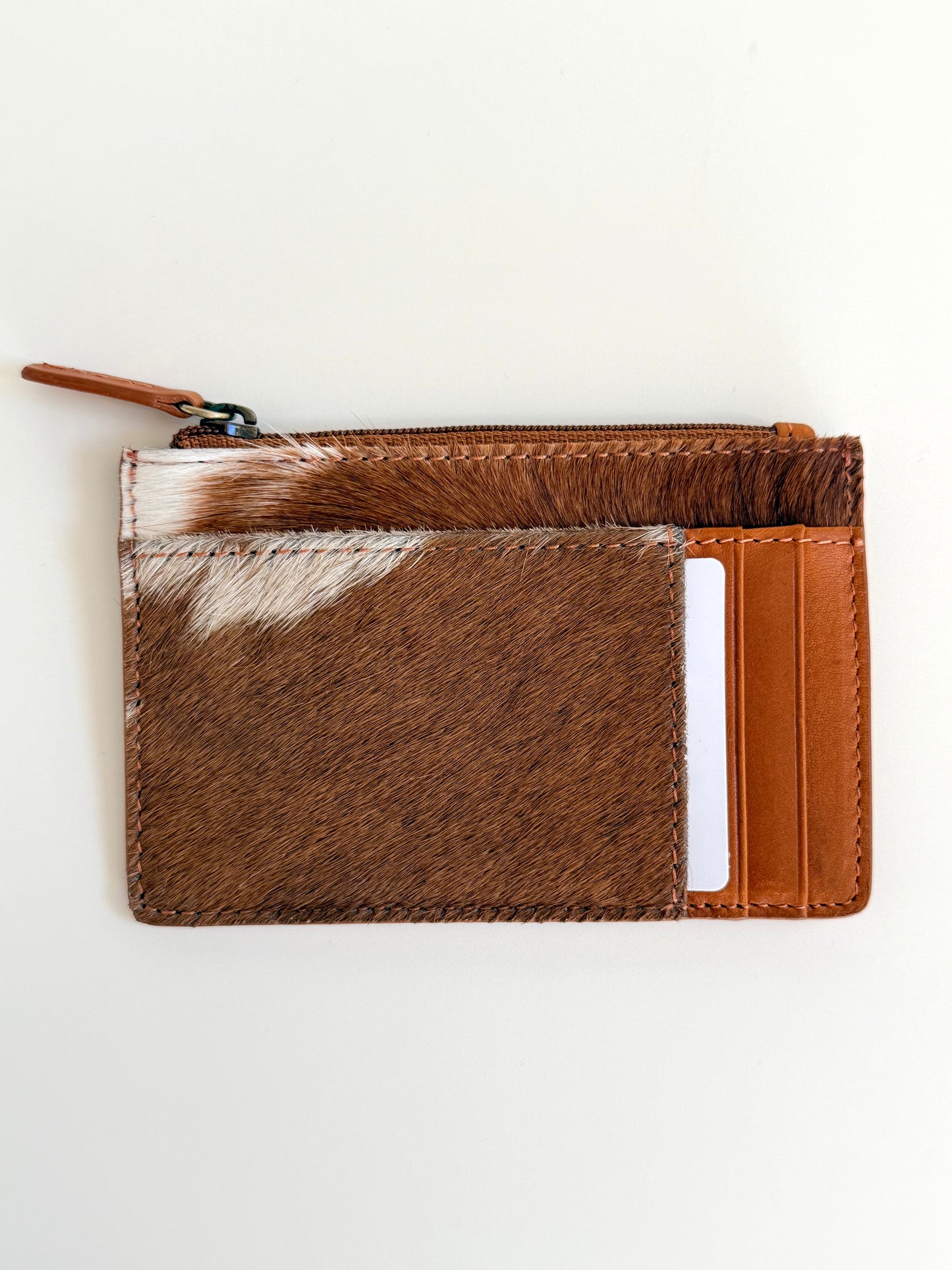 The Rowdy Cowhide Card Holder Wallet (Brown)