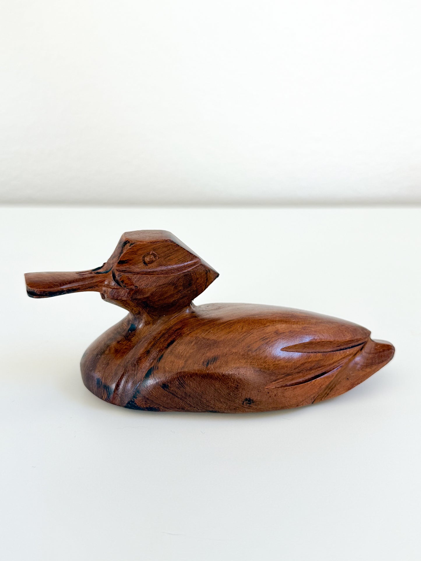 Hand-Carved Ironwood Duck | Rustic Western Decor