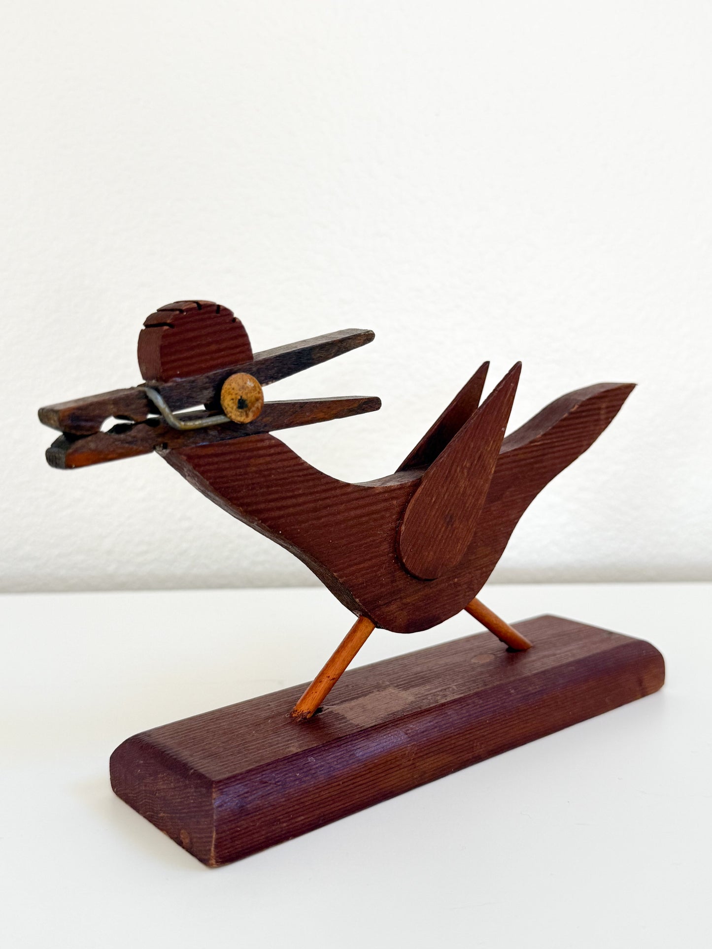 Vintage Wood Road Runner Reciper Holder