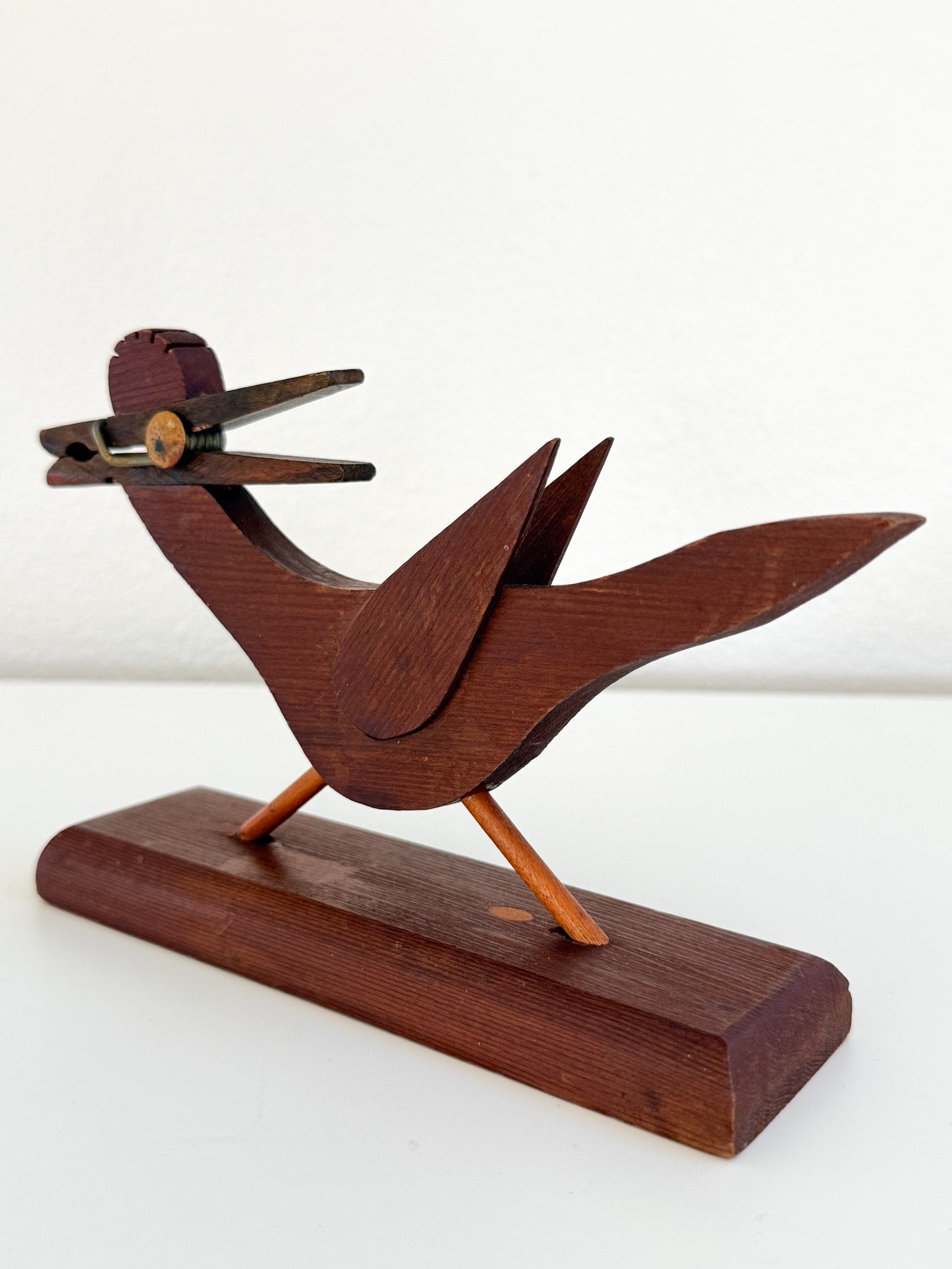 Vintage Wood Road Runner Reciper Holder