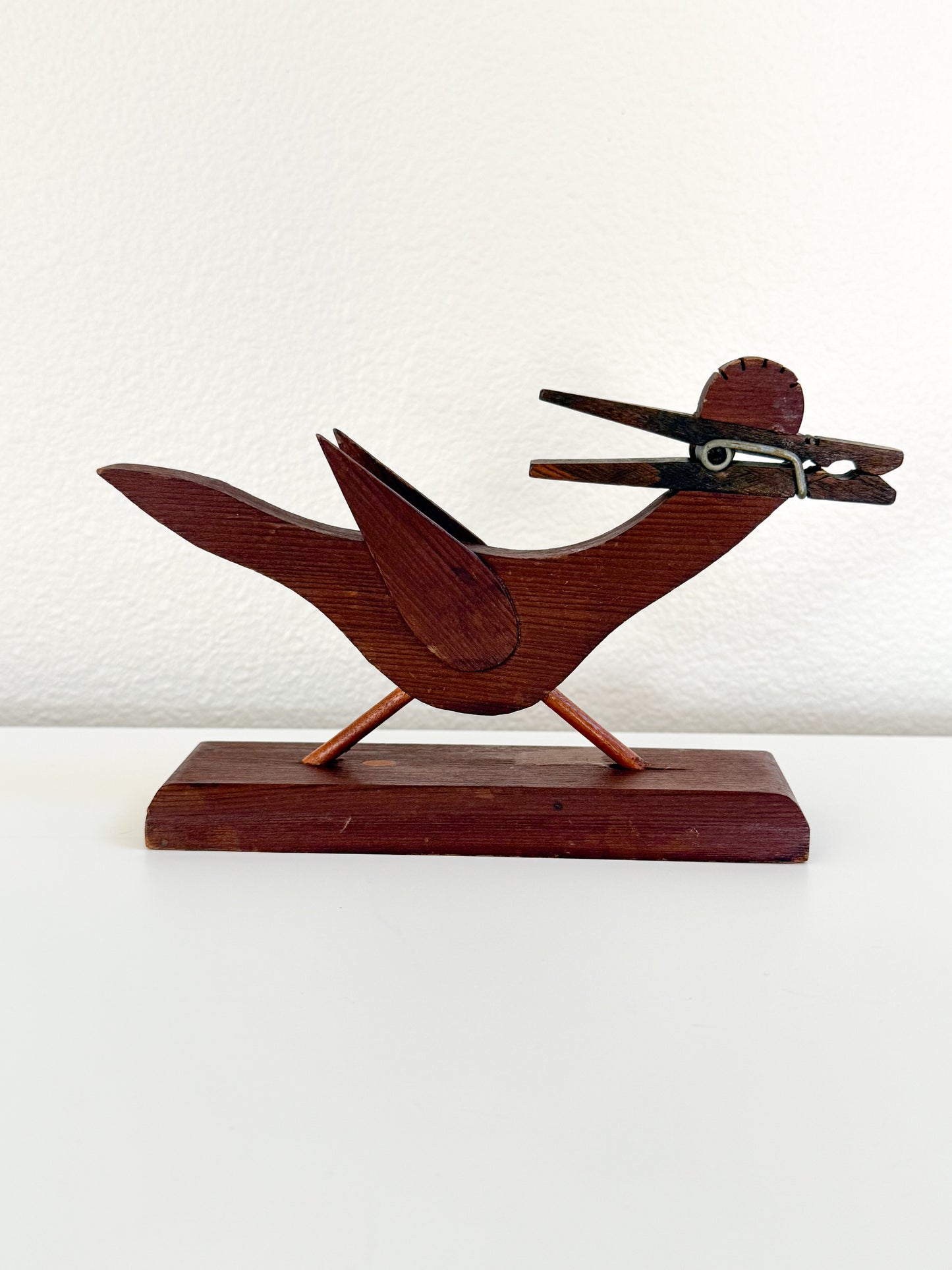 Vintage Wood Road Runner Reciper Holder
