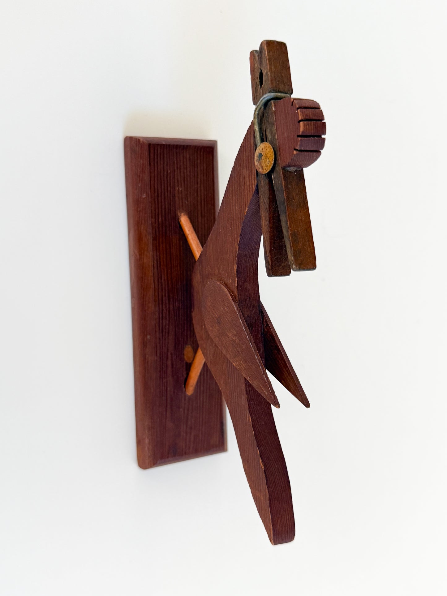 Vintage Wood Road Runner Reciper Holder