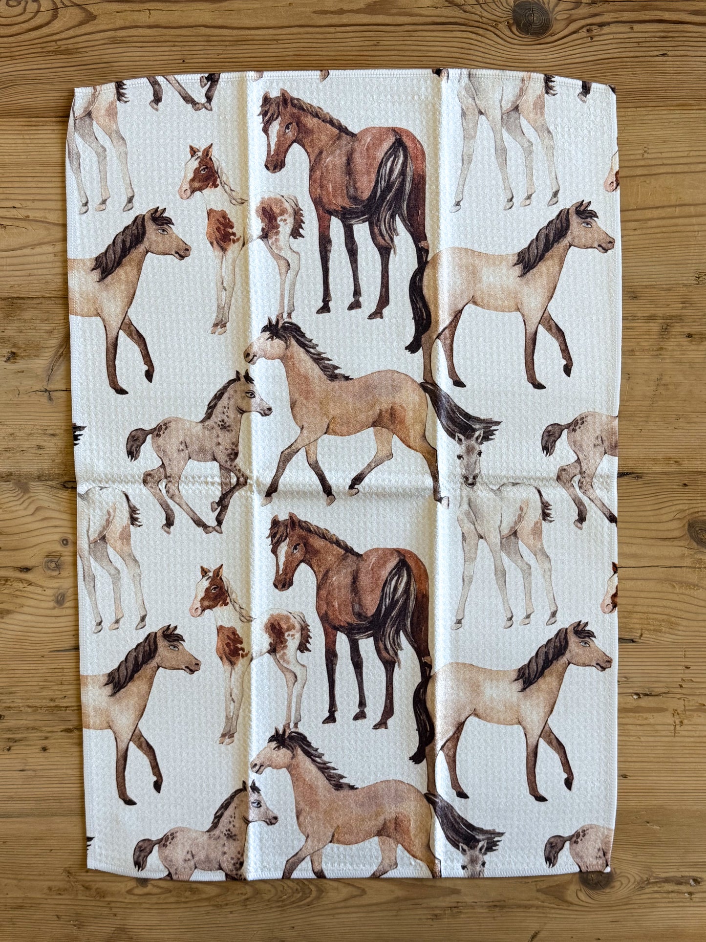 Wild Horses Western Kitchen Towel