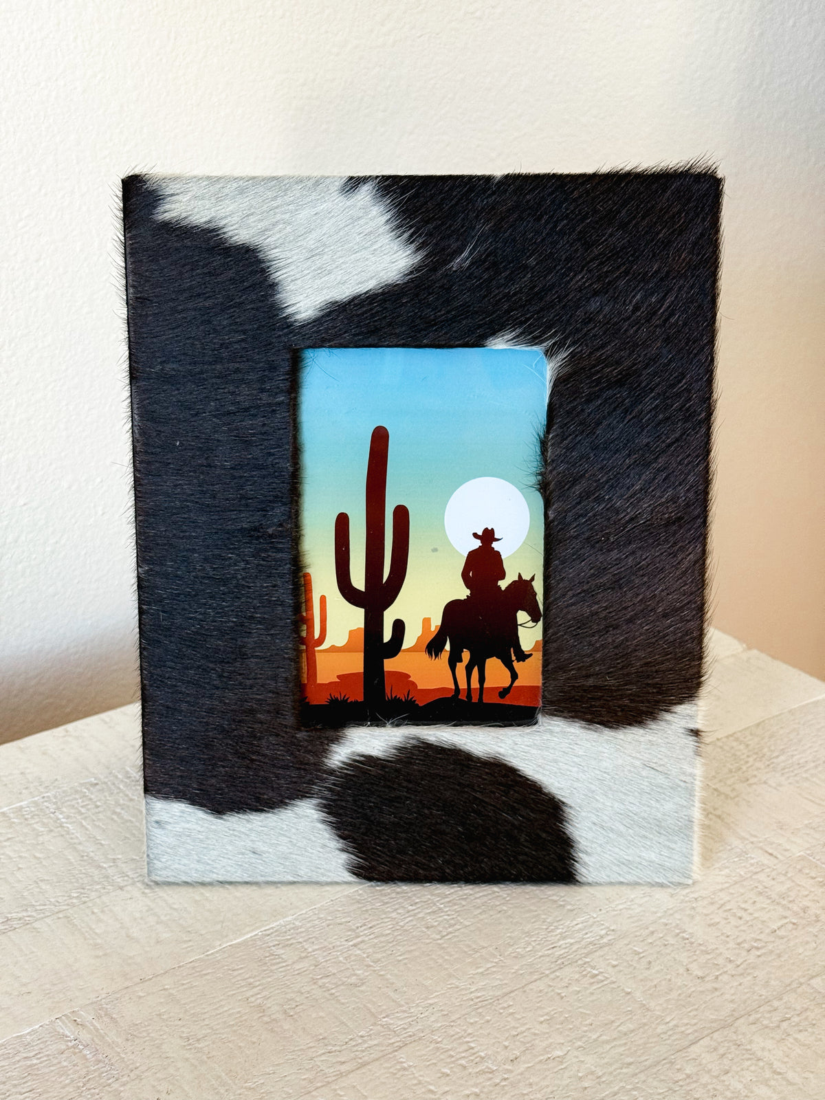 Cowhide Western Picture Frame