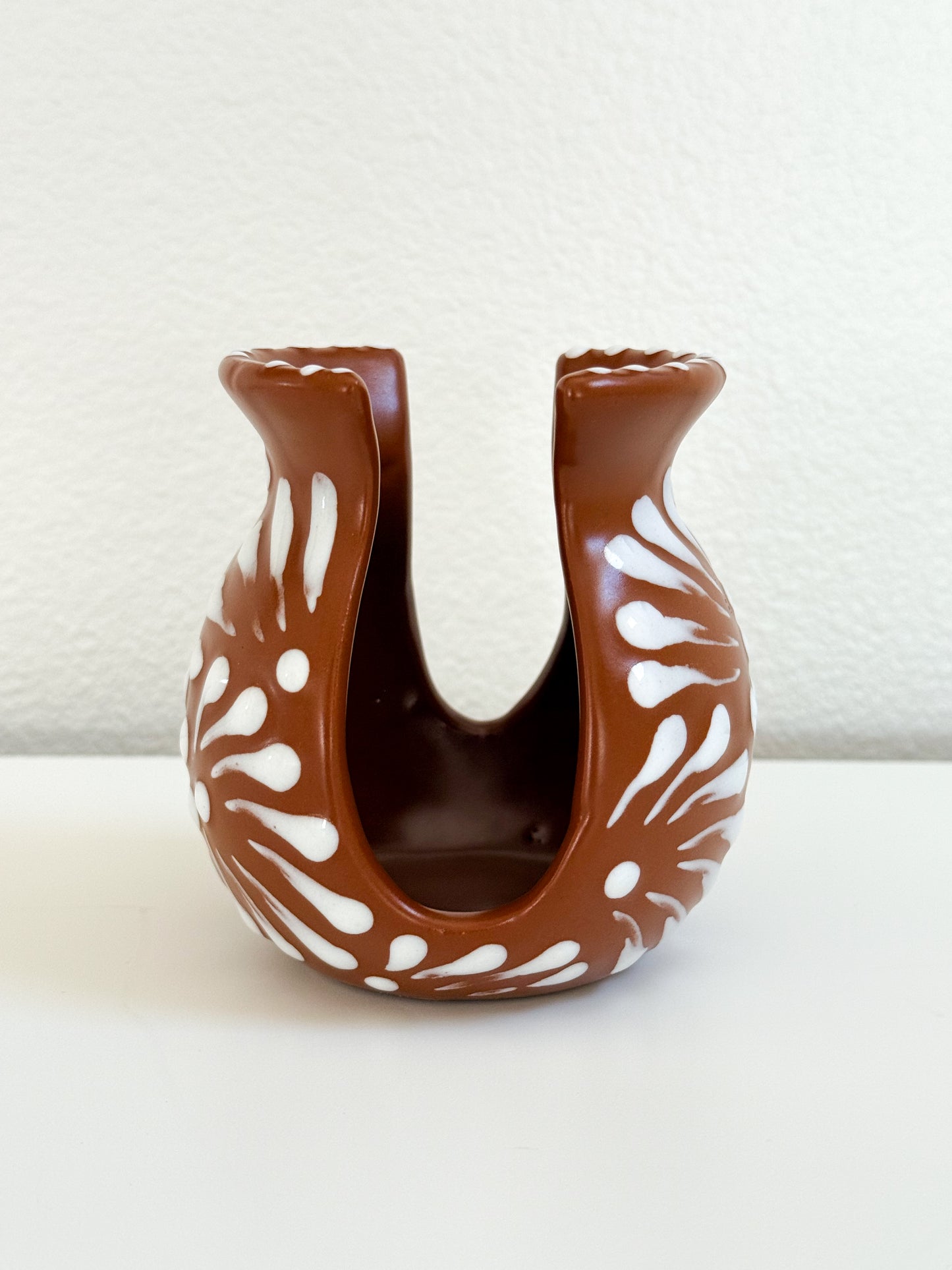 Terracotta ceramic napkin holder 