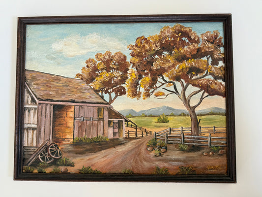 Vintage Barn Painting