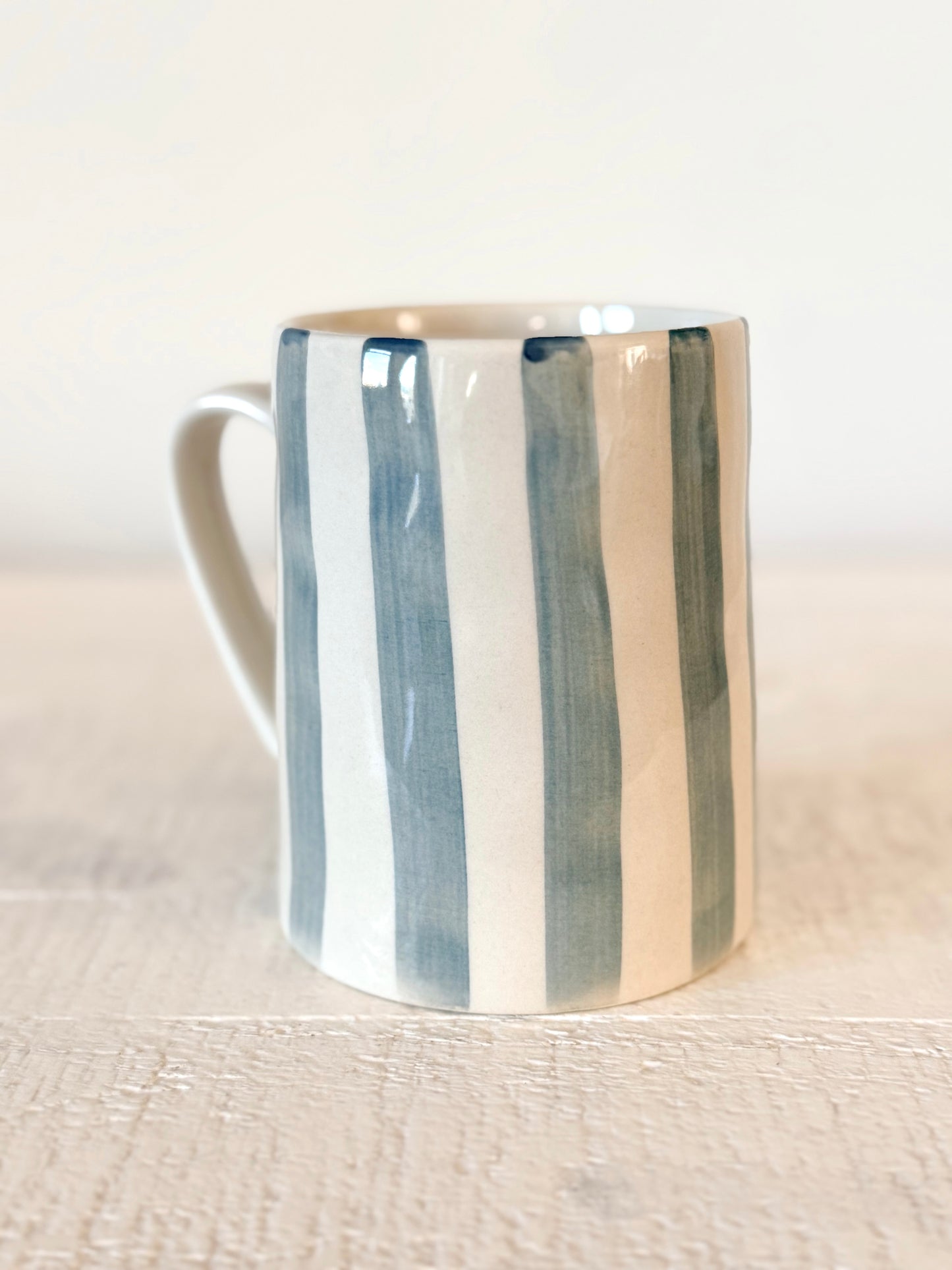 Denim Stoneware Stripe Mug