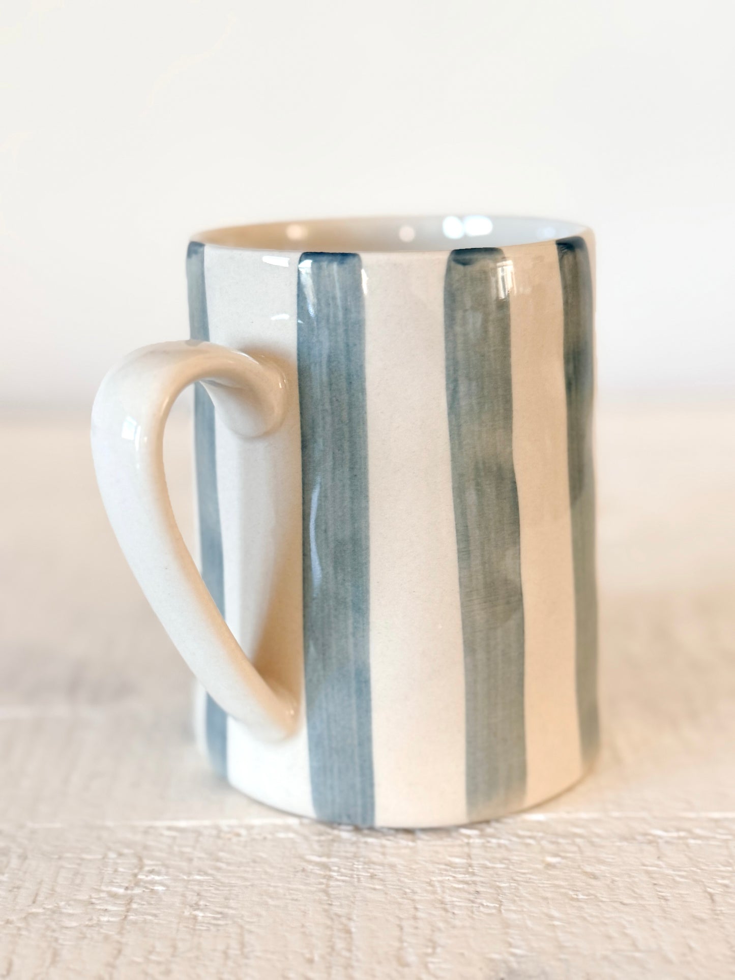 Denim Stoneware Stripe Mug