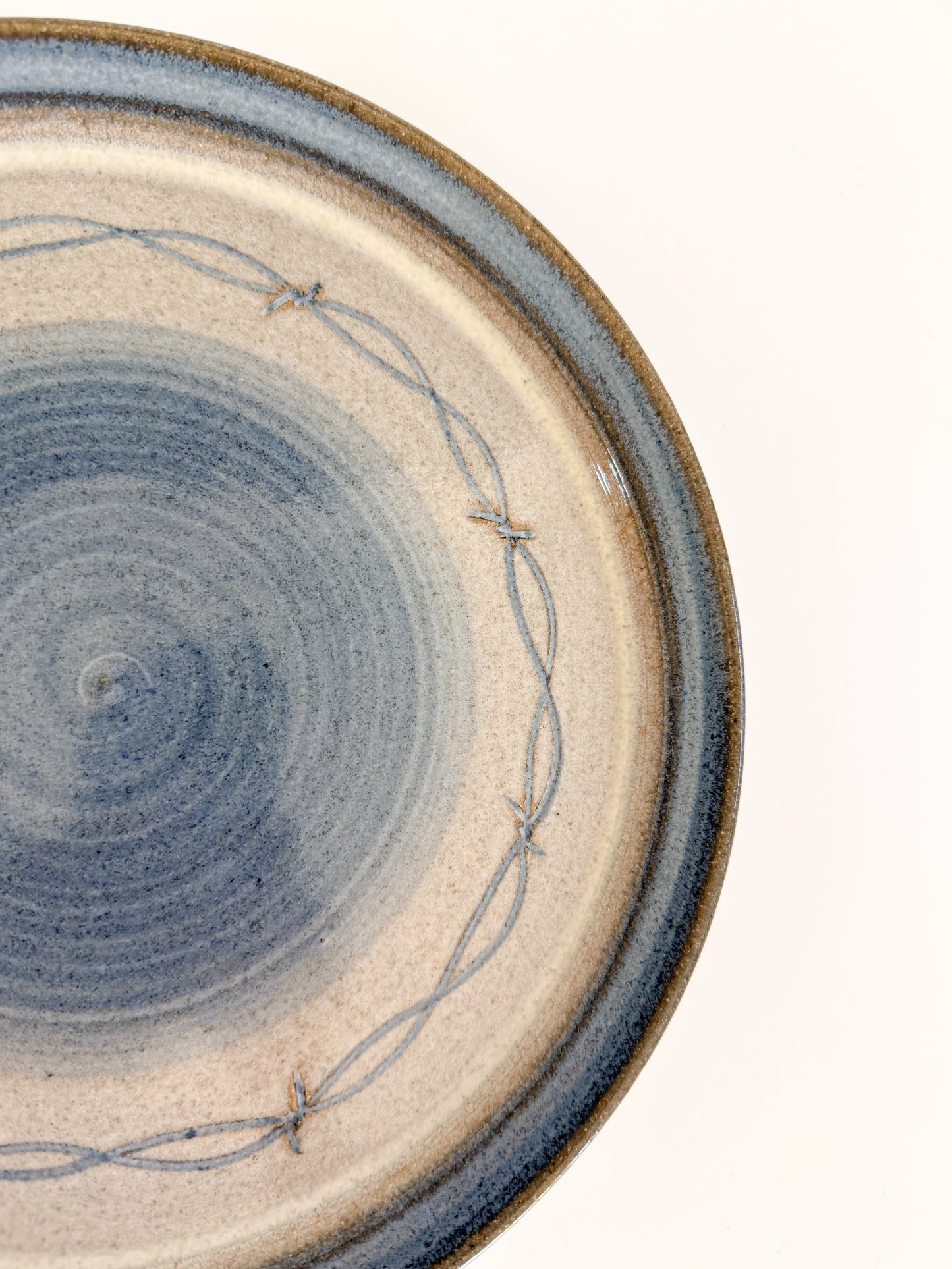 Hand Thrown Pottery Barbed Wire Plate