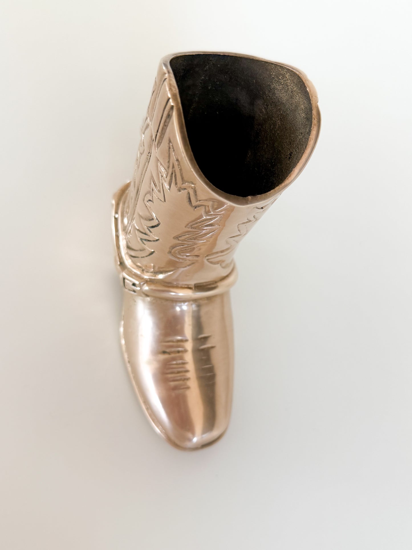 Vintage Brass Cowboy Boot With Spur