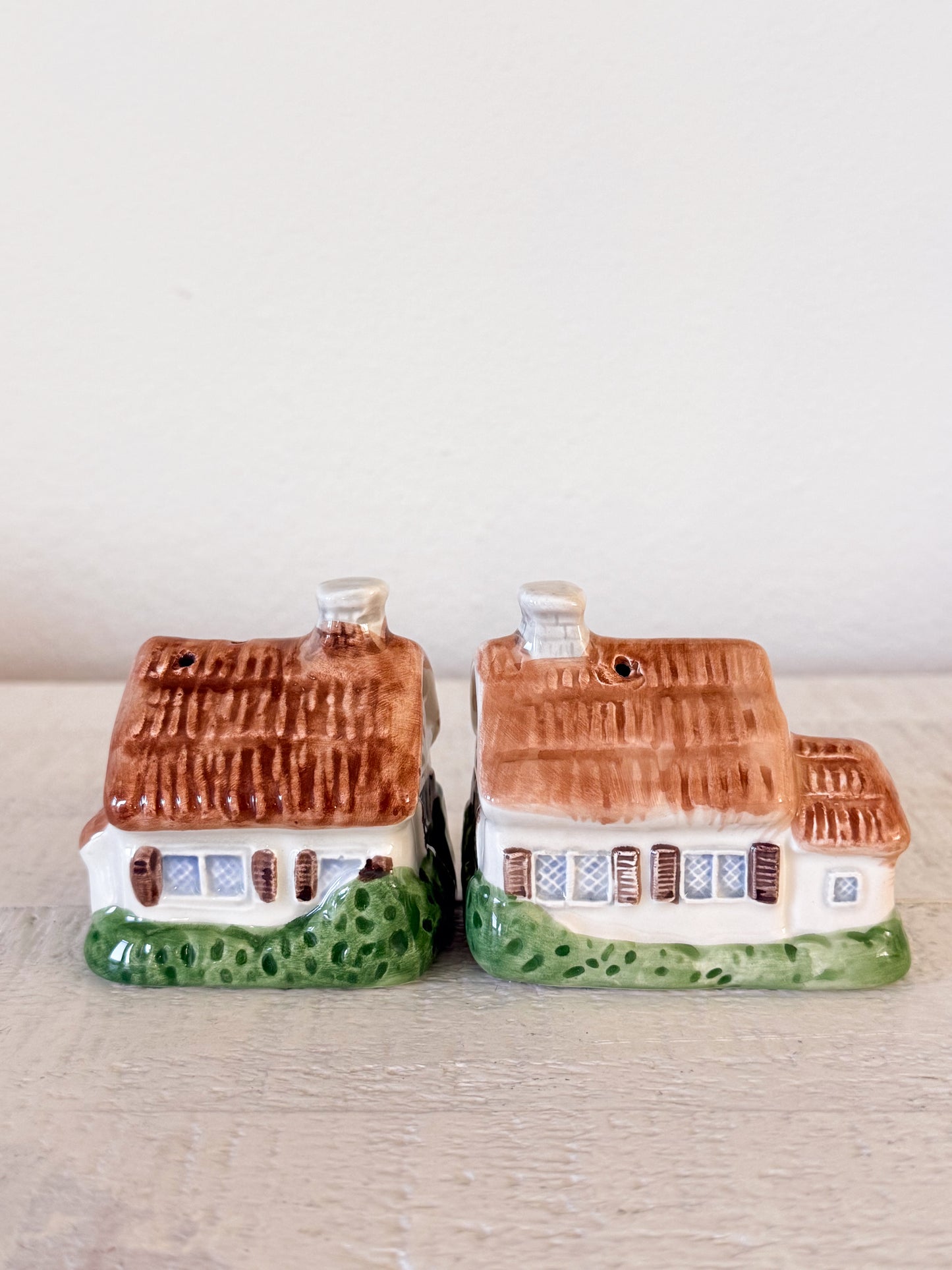 Vintage Cottage House Salt and Pepper Shakers