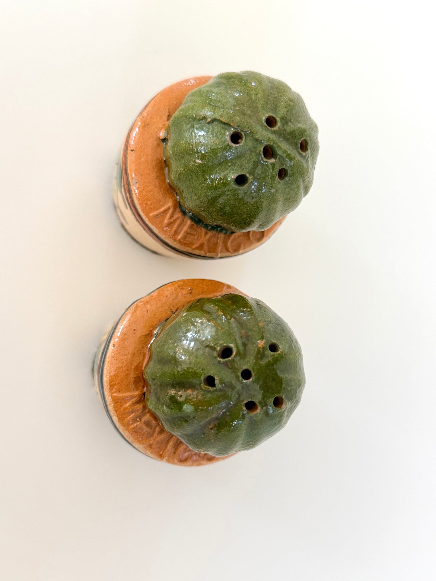 Vintage Mexican Barrel Cactus Salt & Pepper