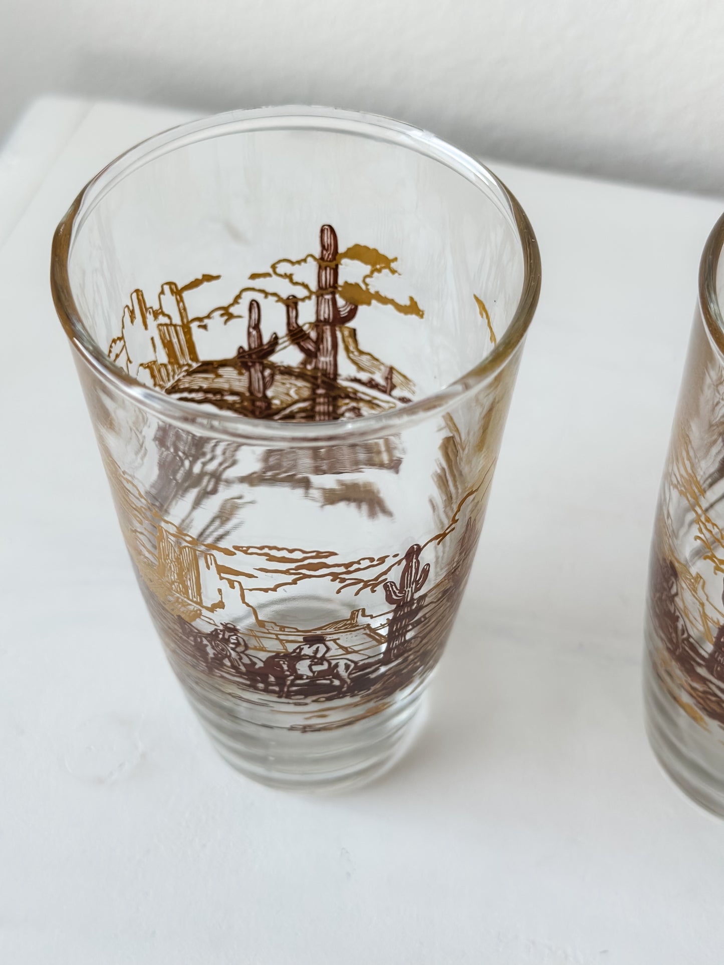 Vintage Western Drinking Glasses (Set)