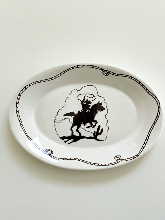 Vintage Cowboy Platter (large)