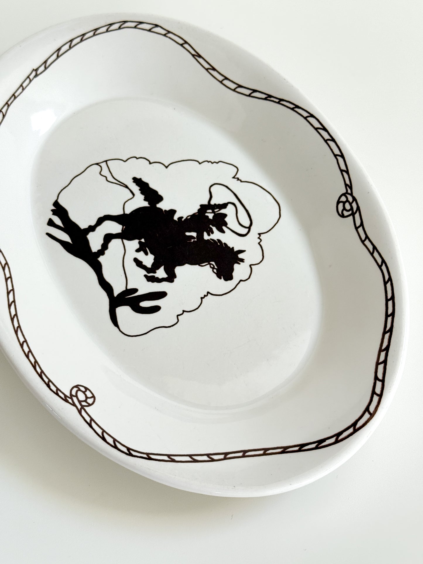 Vintage Cowboy Platter (large)