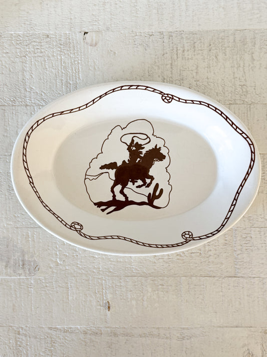 Vintage Cowboy Platter (small)