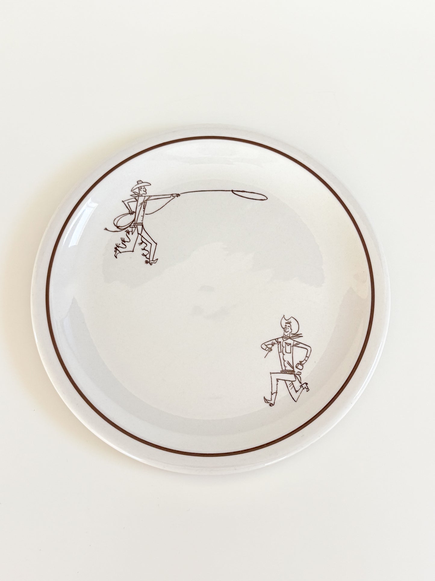 Vintage Cartoon Cowboy Plate (1945)