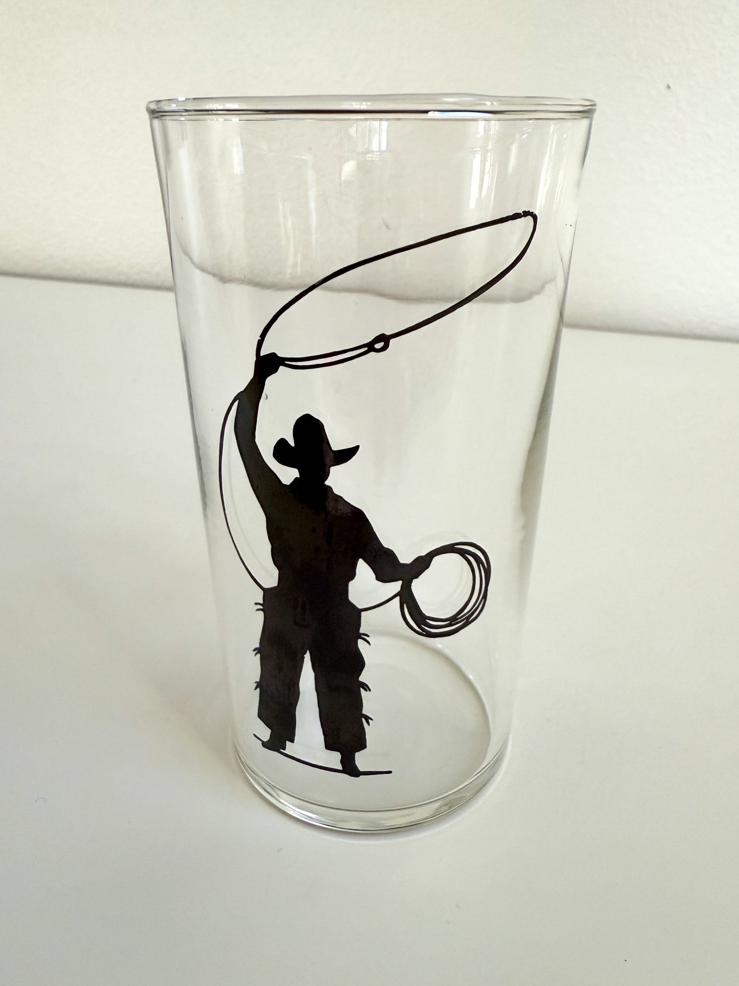 Vintage Cowboy Drinking Glass